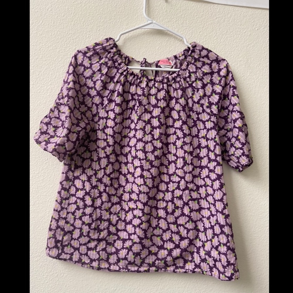 kate spade purple floral top